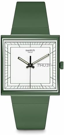 Amazon.com: Swatch Square Bioceramic Unisex Watch Casual